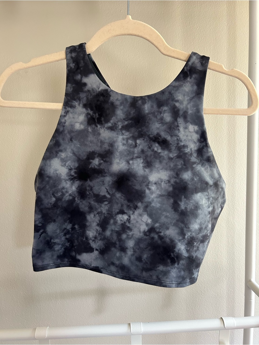 Athleta gray tie dye conscious crop size M
